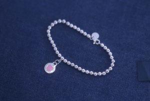 Girlfriend S925 Love Heart Tag Bead Bracelet Jewellery Custom