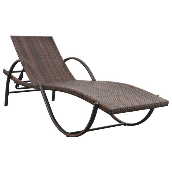 Factory Hot Sale Leisure Rattan Weaving Chaise Lounge Outdoor Furniture Pool Side Sun Lounger Chair