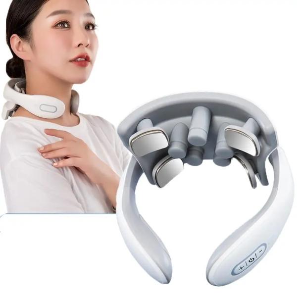 EMS Microcurrent Pulse Smart Electric Neck Massager Heating Therapy Muscle Stimulator