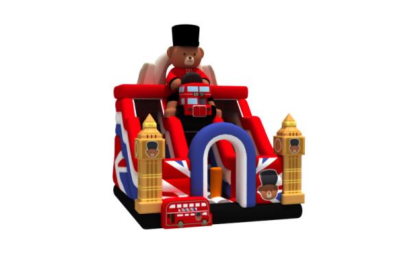 5x6.5x6m Commercial Inflatable Water Slides Cute Baby Bear British Style Dry Standard