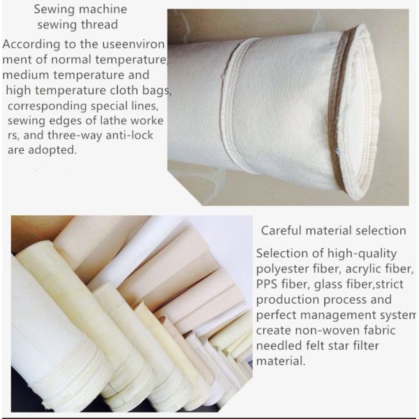 Рукави 550GSM фильтра полиэстера для репеллента воды масла завода цемента