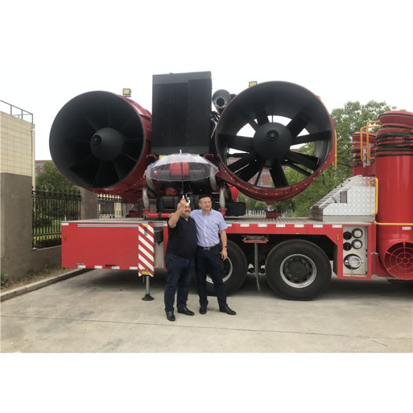 MAN Chassis 353KW 6x4 Drive Large Smoke Exhaust Fire Fighting Truck with Huge Fans