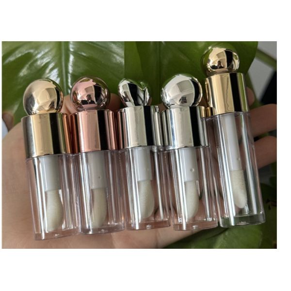 6ml silver gold Lip Tint Bottle Private Label Big Doe Foot Luxury Lip Gloss Tubes for Girls