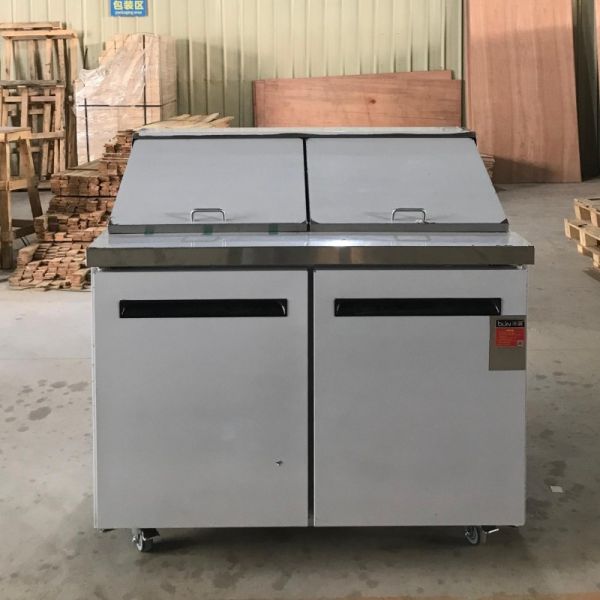 SS201 SS304 Refrigerated Sandwich Prep Table 2 Doors Air Cooling
