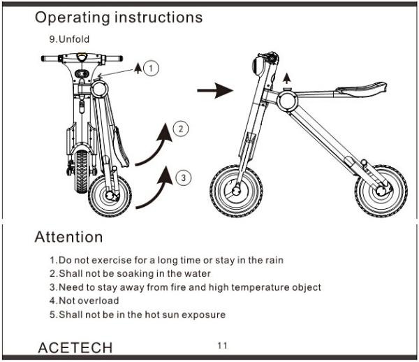 AOWA Folding E Scooter Waterproof Electric Foldable Scooter With CE Certifications