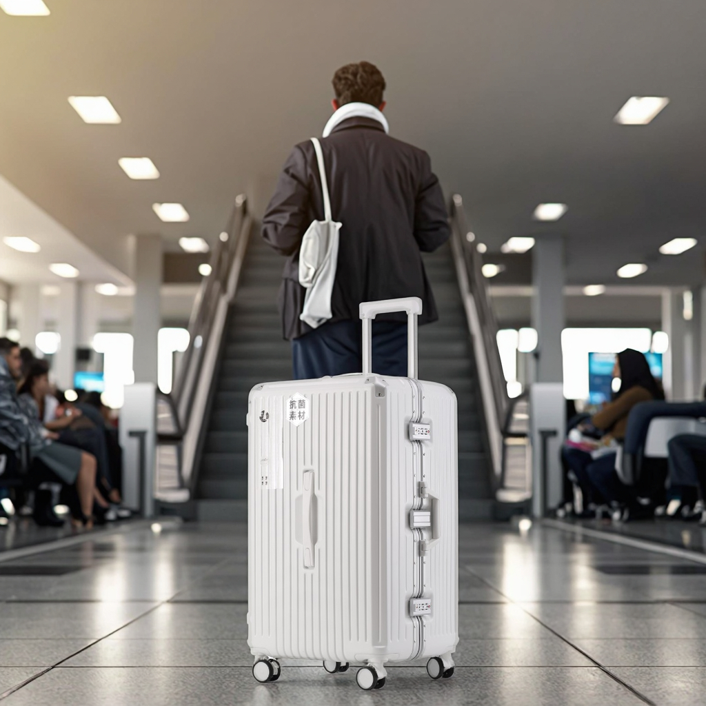 Unisex Custom Large Capacity PC Trolley Luggage Set 20/24/26/28 Inch Intelligent