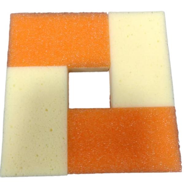 Kitchen Essential Customized Size Orange Yellow Temperature-sensitive Sponge For High Water Absorption And Durability