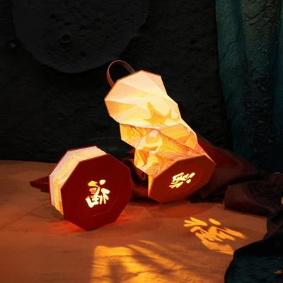 OEM Handmade Crepe Folding Paper Lamp Wireless Lithium Battery