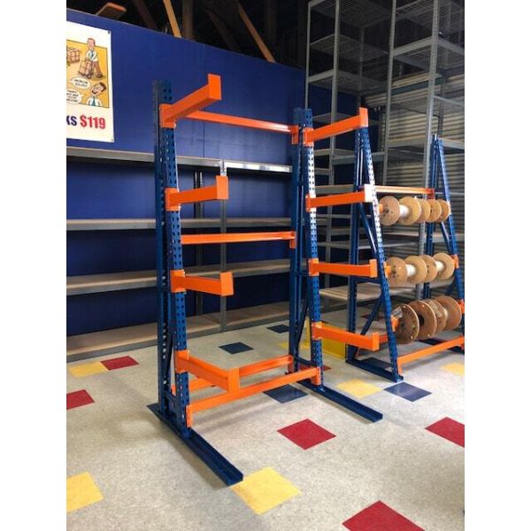 Single / Double Side Warehouse Cantilever Steel Rack Custom Size ISO9001 / SGS