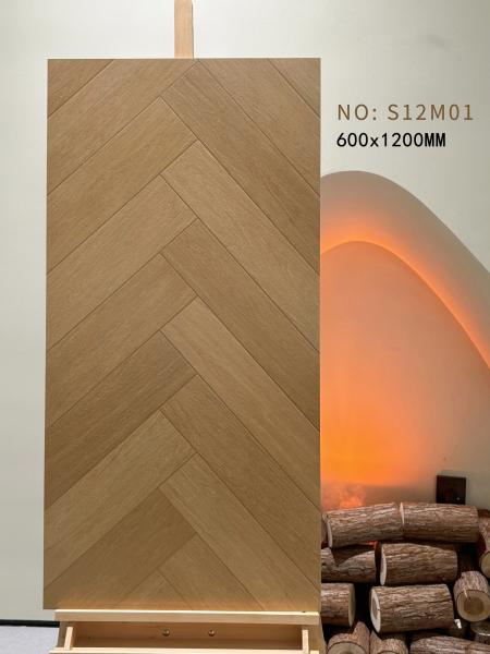 Carreaux écologiques 60x120cm et bois à l'intérieur du sol comme carreaux de porcelaine pour la cuisine