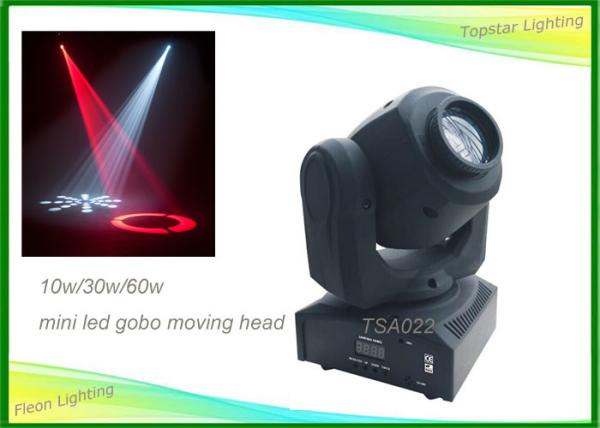 IP20 DMX512 1*10W/30W/60W RGBW 4 in 1 Led GOBO Moving Head Light