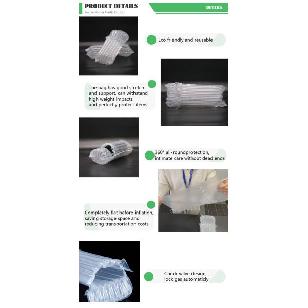 Free Sample protection Durable Transport Shipping Plastic Poly Mailer Bubble air Column Bag