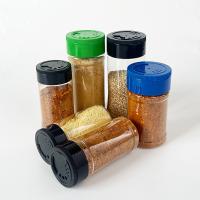 Boîte en plastique transparente de qualité alimentaire avec couvercle tortueux Couvercle ouvert papillon pour assaisonnement Salée épicée Sucre