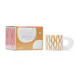 Ready To Ship In Stock Unique Handmade Ceramic Mugs Colorful Striped Pattern Tea Milk Porcelain Mug 3d