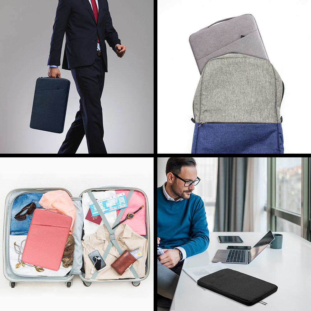 For Laudtec 15.6 Inch Laptop Handbag Waterproof Case Sleeve with Front Pocket Shockproof Briefcase Retractable Handle Carrier Wholesale OEM/ODM/Private Label