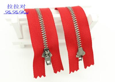 6 Inch Antique Brass Closed End Zip Red Tape Semi Auto - Lock Slider For Dress / Shoes