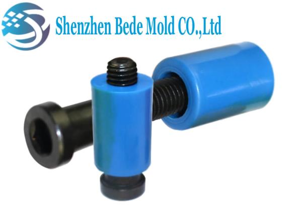 Blue 16mm Nylon Parting Locks Mould Heat Resistant for Plastic Injection Molding