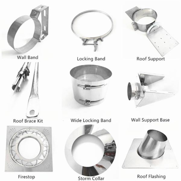 Equipo de acero del tubo de la chimenea de la estufa de la pelotilla de carbono 1.2m m