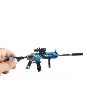 Assault Rifle Luo Xiao Hei Zinc Alloy Gun Keychain Mold 22CM M416
