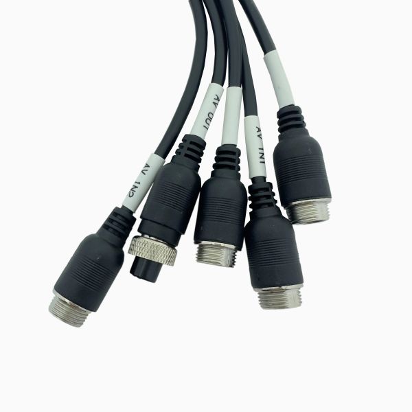 Gx12 4 Pin Copper Automotive Wiring Harness Custom Male Female Wiring Harness (Гкс12 4 пинная медная автомобильная проводка на заказ)