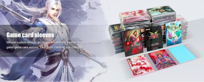 Custom Game Card Sleeves Surface Pattern Printing Customized Logo Multiple Color Options