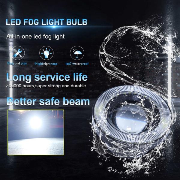 Circle Casing 89MM White 12V COB Beam Waterproof Universal Auto Fog Light