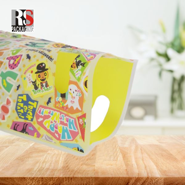 Пластиковая ручка торговая сумка перерабатываемая гравировка печать для бутика