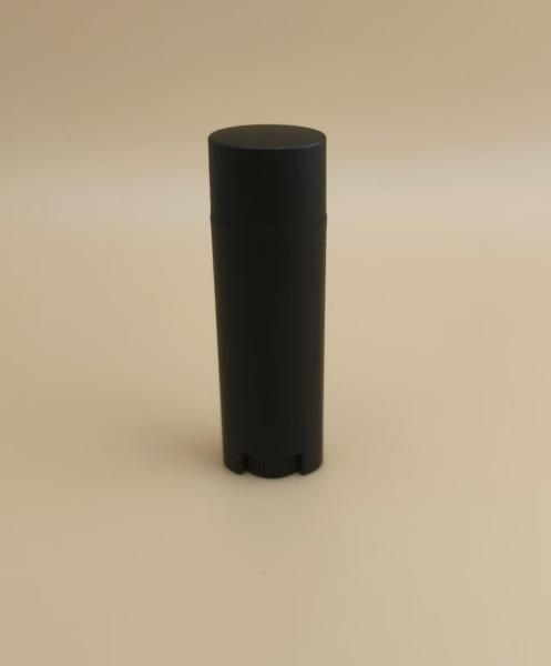 Black Small Ellipse Smooth Lip Balm Packaging for Lipsticks
