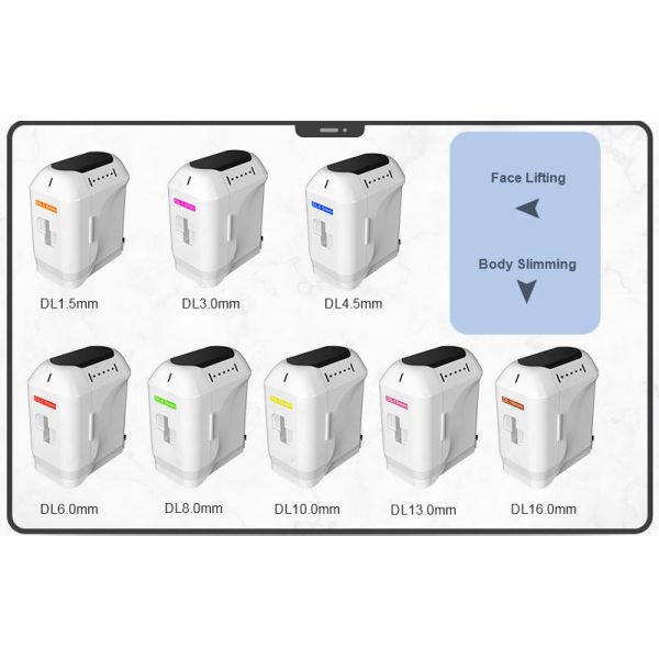 Анти- кожа машины красоты вызревания 9Д ХИФУ затягивая сторону поднимаясь 8 патронов