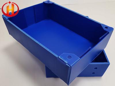 Reusable Blue Plastic Corrugated Totes Collapsible