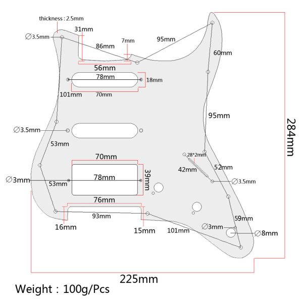 Синяя жемчужная гитара Pickguard Tremolo Spring Cover Белая пластина Скретч Пластина Гитарные детали Аксессуары