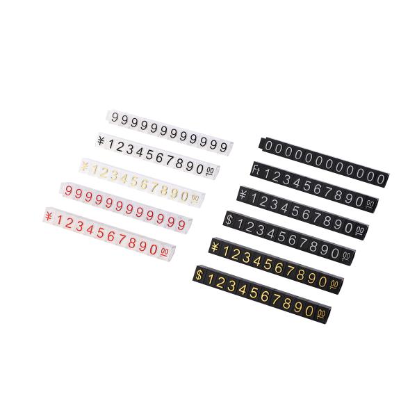 9x6mm L cubos de plástico número ajustável rótulo de quadro de suporte para joalheria vitrine contador