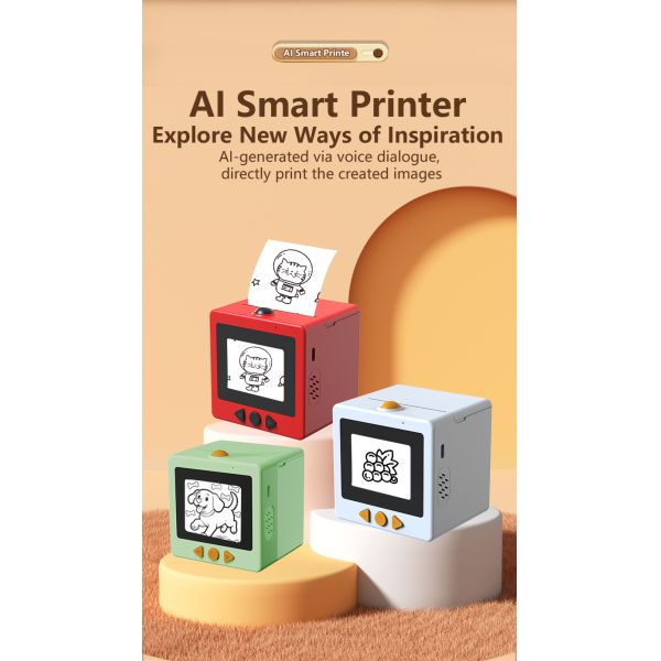 D5 AI Pocket Smart Printer Without App Use Smart Mini Thermal Printer