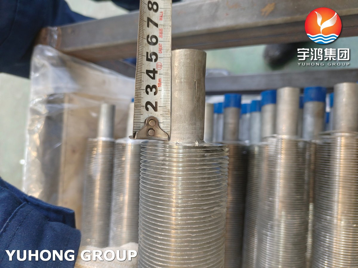 A269 TP304 ASTM Extruded Finned Tube With AL1060 Fins For Heat Exchanger