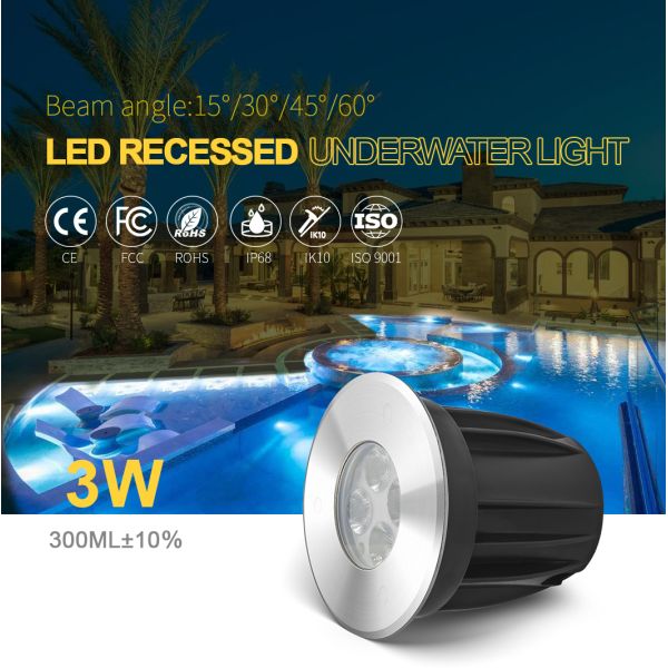 3W DC24V утопило плавая свет бассейна СИД подводный
