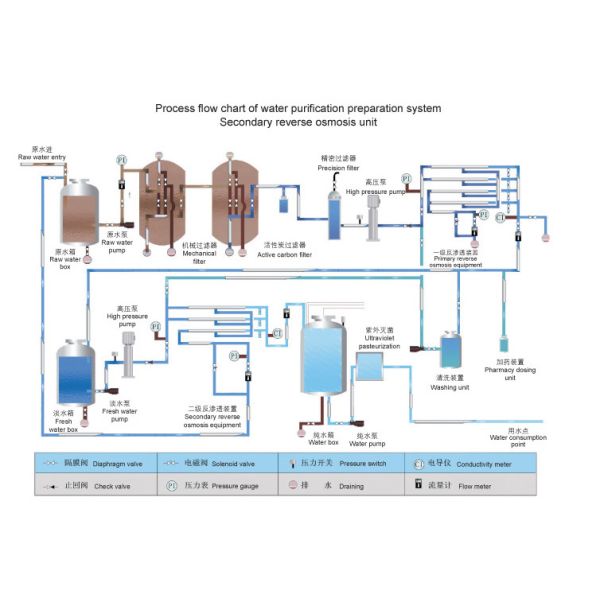 Precision Water Purifying Plant With Danmark  High Pressure Pump