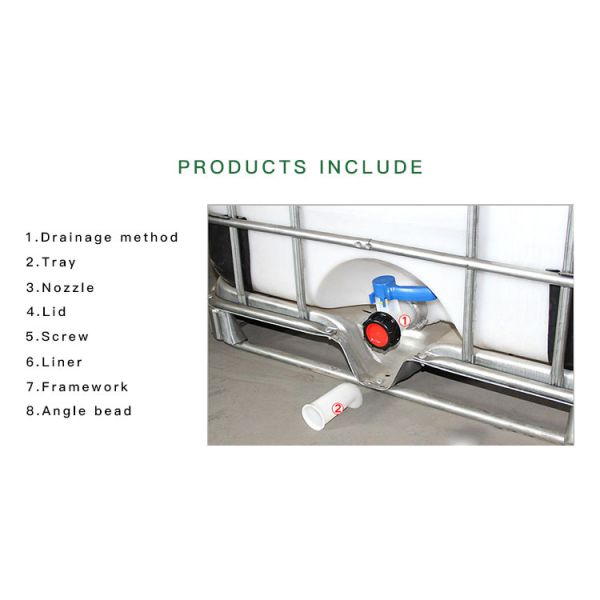 Diesel Fuel Barrel Acid And Alkali IBC Outdoor Plastic Heavy Duty Barrel With Iron Frame