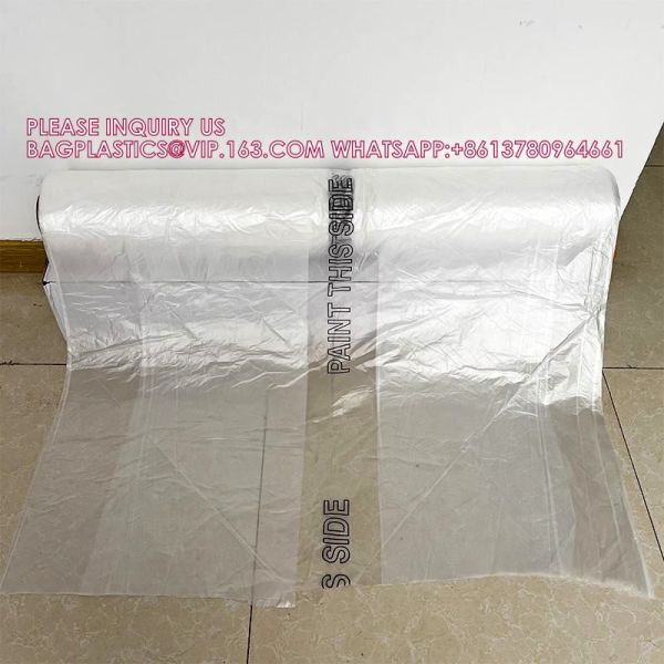 Car Protective Film Manufacturer Auto Paint Pre Taped Masking Film Painters Plastic Sheeting Roll with Masking Tape