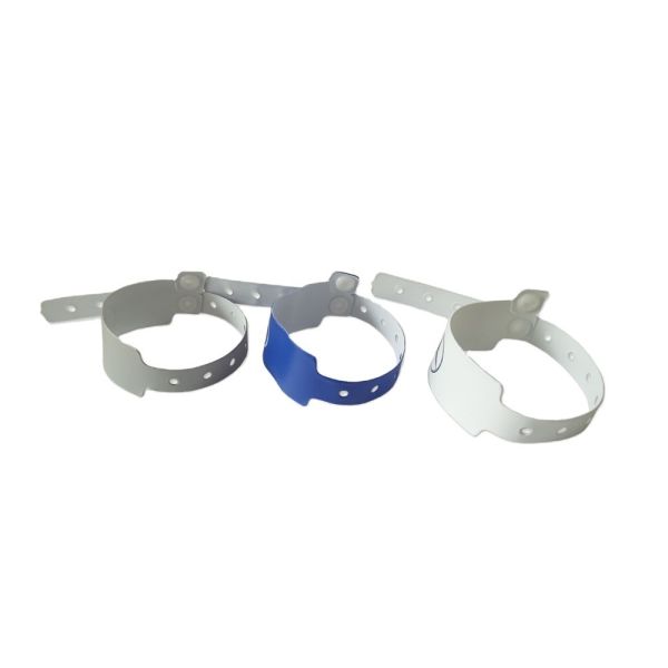 Waterproof PVC Plastic Vinyl Bracelet 250*25mm Wide Shape for Festival Access