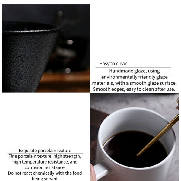 Classic Design Ceramic Coffee Maker with Porcelain Mug and Custom Pour over Dripper Set