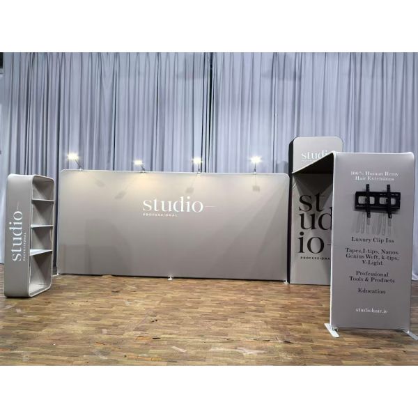 3x6m Trade Show Booth Portable Photo Booth Backwall Fabric Display Kit