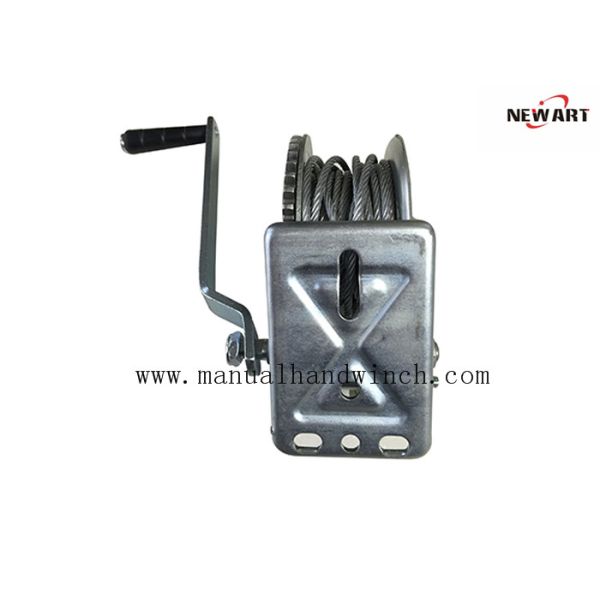 10m Cable Manual Hand Winch 1000lbs A3 Steel Zinc Plated Mini Marine Trailer Winch