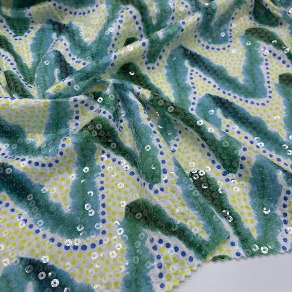 Différents modèles Broderie Tissu séquins Matériau de broderie M13-004