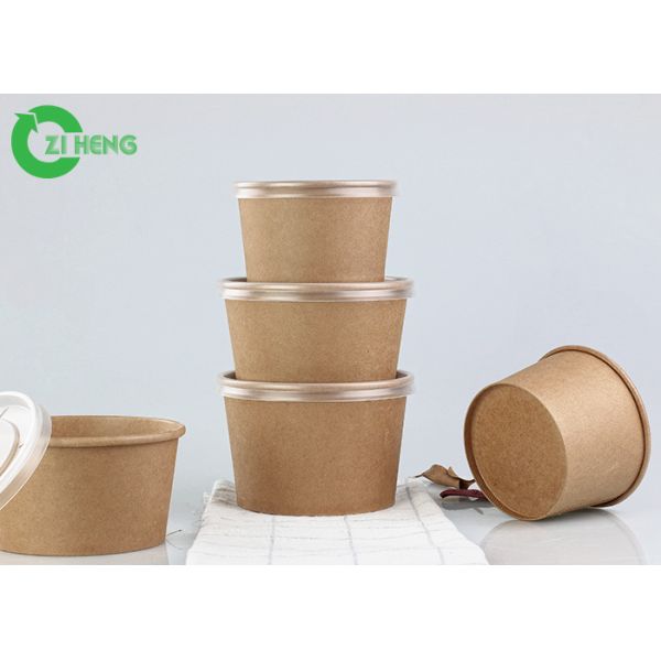 16oz устранимые принимают прочь Flexo печатая водоустойчивые плошки для супа бумаги Kraft