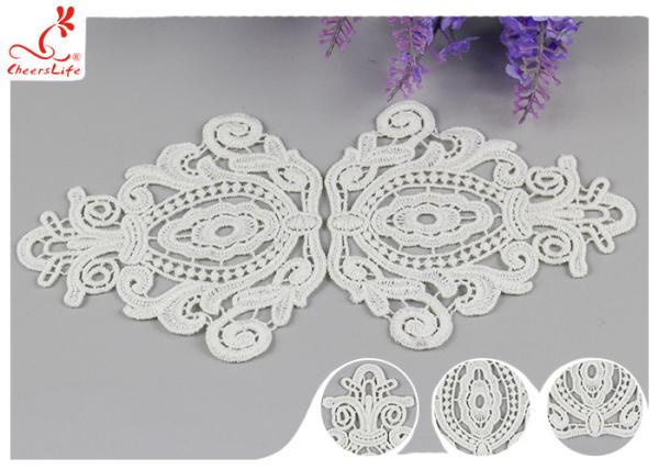 Rétro taille lourde 9 d'équilibre d'Applique d'encolure de guipure * 10,5 cm/dentelle nuptiale Appliques