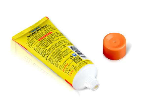 Matt Squeeze Plastic Hand Lotion Tubes , Orange Lotion Tube Containers 2.82 OZ /80ml