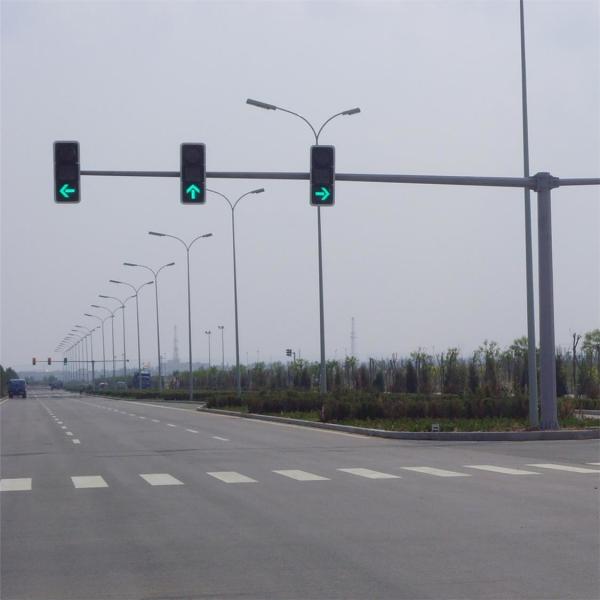 Hot Roll Steel Traffic steel light poles  , Traffic Light Post for Crosswalk