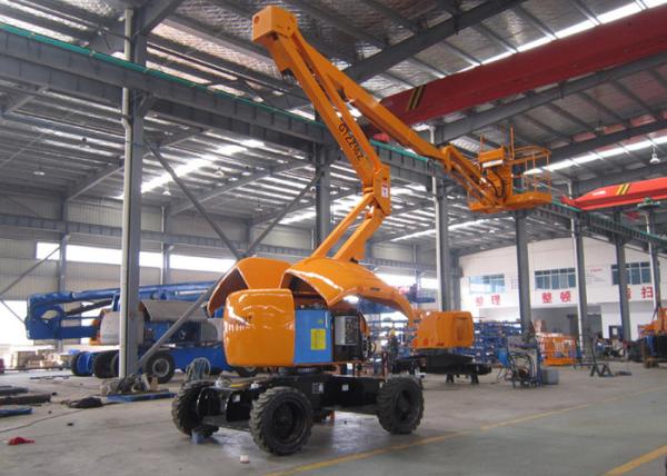 16 Meter 2WD Articulated Hydraulic Boom Lift With 230kgs Capacity 180 Return Platform
