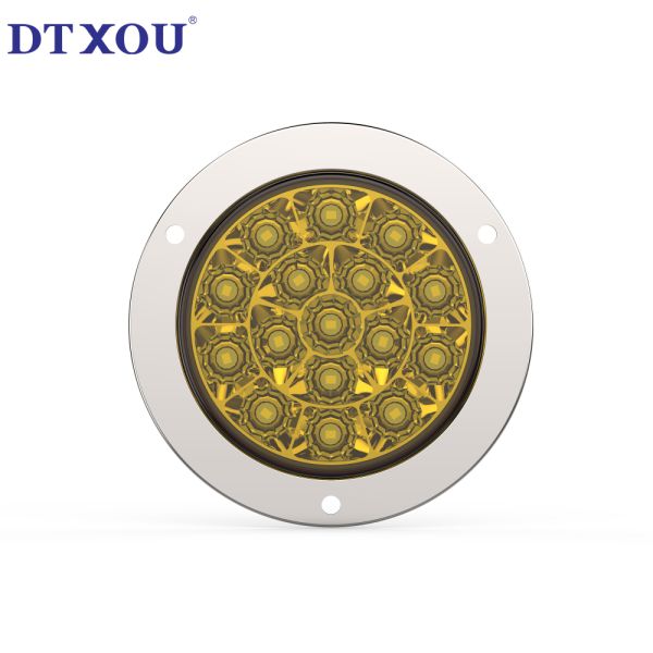 12 V Round Led Tail/rear Position Stop Reverse Dynamic Static Dc 10-30v Trailer Lamp Lights