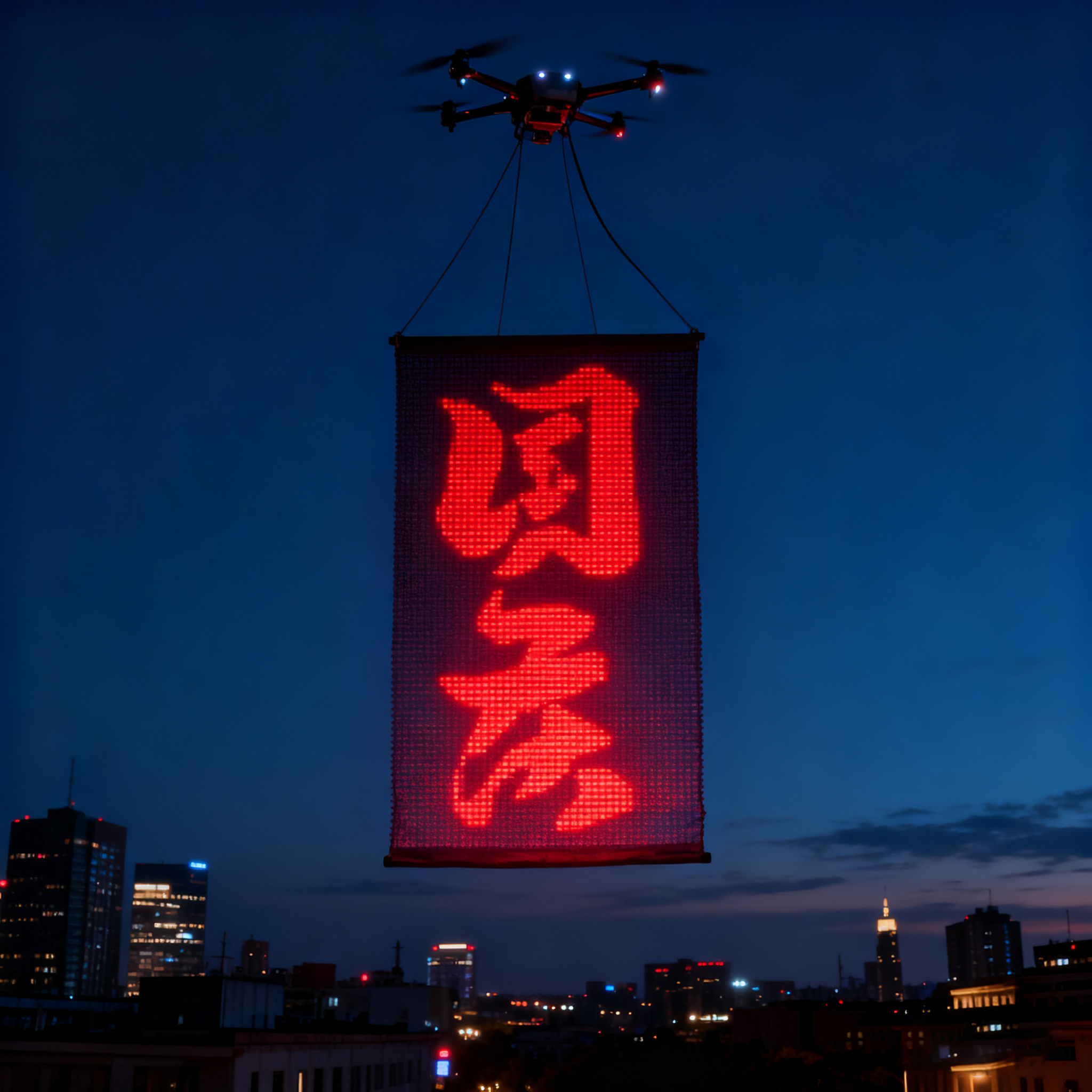 15mm PC IP67 Waterproof Drone Flying LED Screen World Cup Opening Ceremony Aerial Hanging LED Screen For Grand Ritual Atmosphere